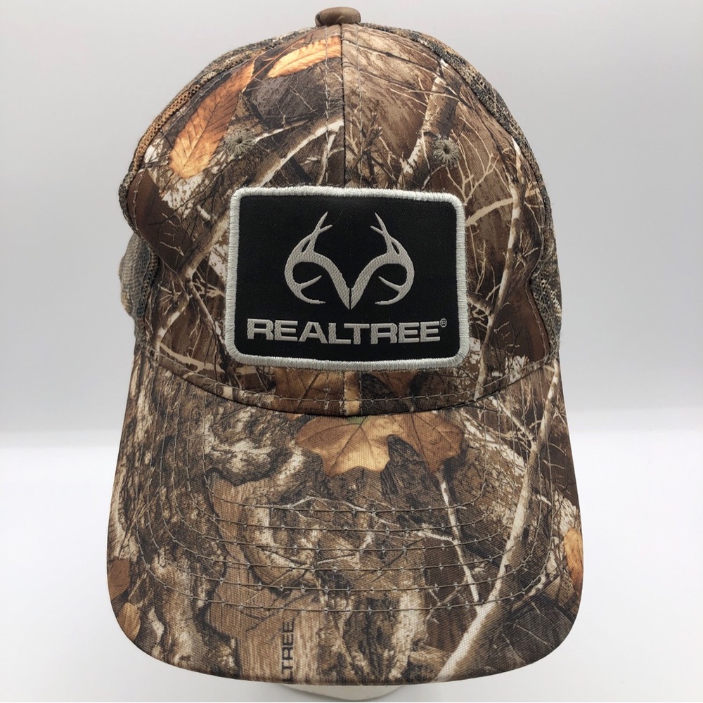 RealTree Men’s Outdoor Cap Camouflage Green Deer Antlers Adjustable Hat OSFM